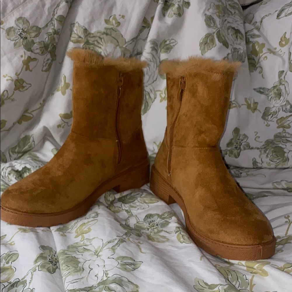 Brown Suede Ankle Boots